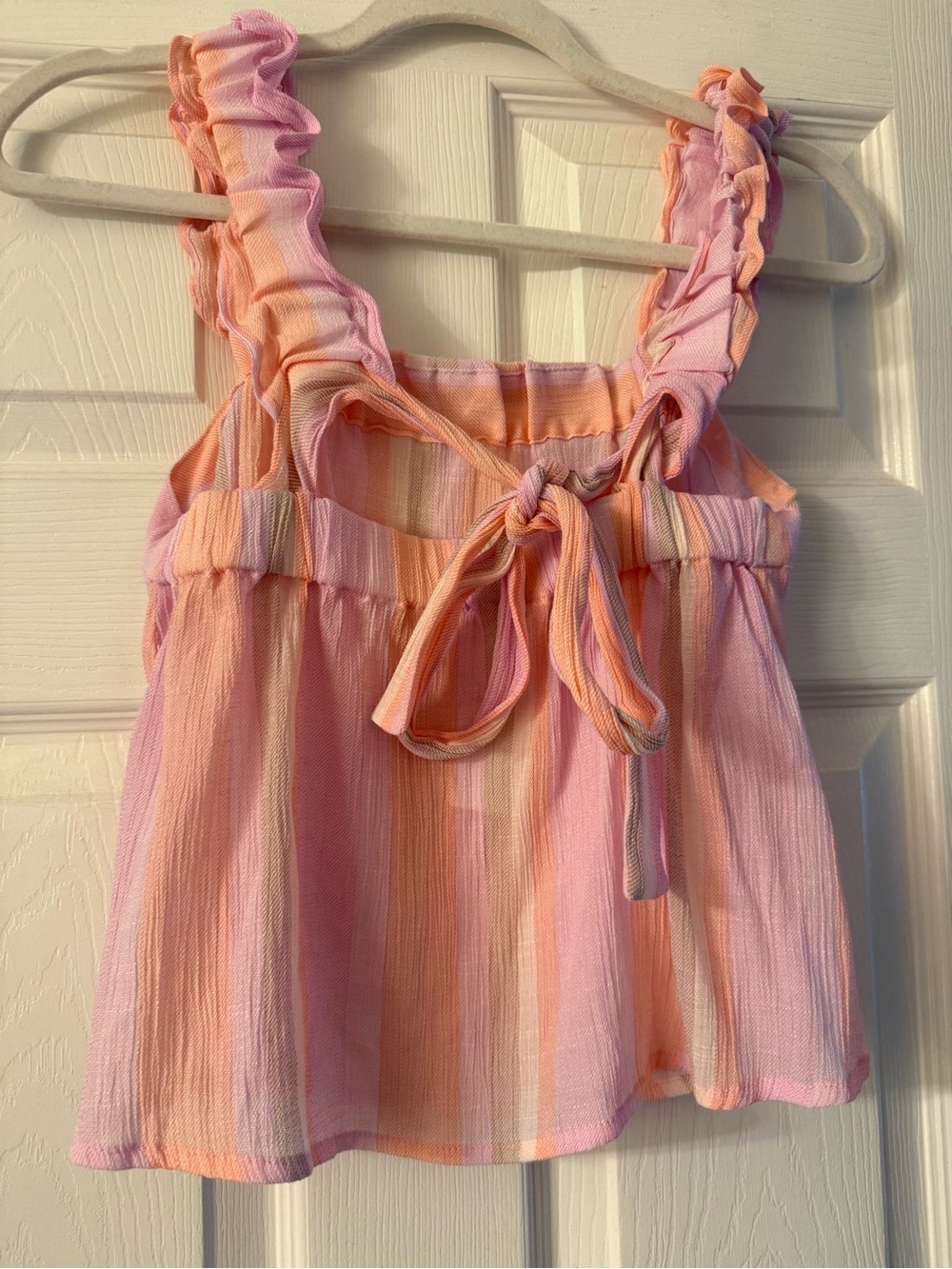 Blu Pepper Striped Ruffle Tank - Picture 4 of 4